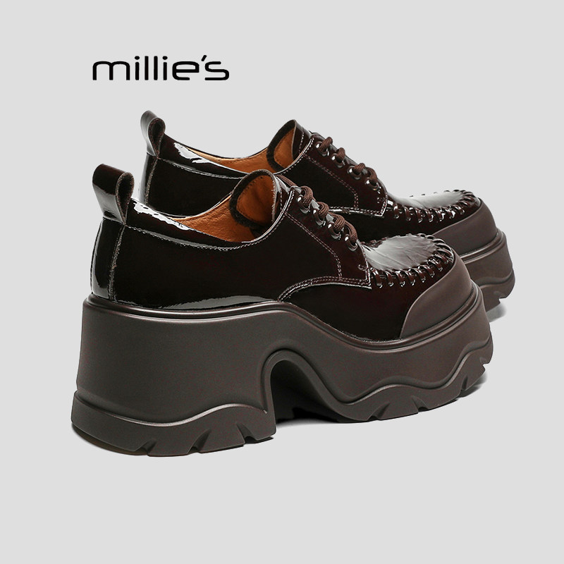 MILLIE'S/妙丽春新款厚底时尚鞋真皮软底时尚百搭休闲乐福鞋女鞋Q,女鞋,乐福鞋（豆豆鞋）,淘宝优惠券,粉丝福利购,淘宝优惠卷