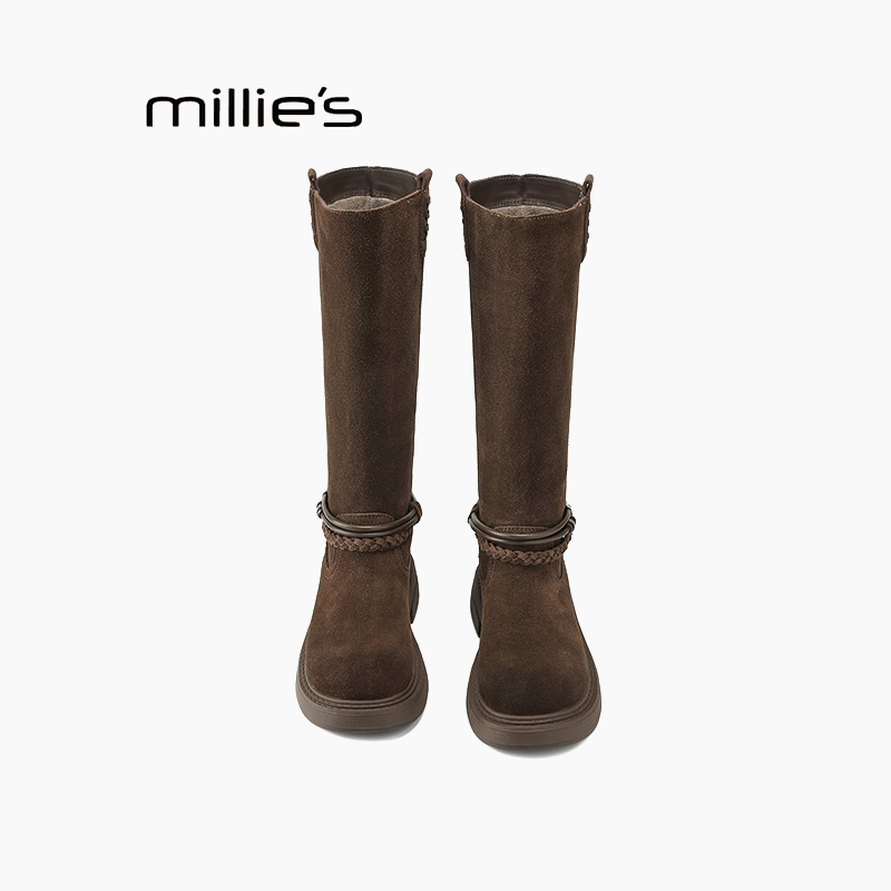 妙丽复古西部牛仔靴巨好看堆堆靴