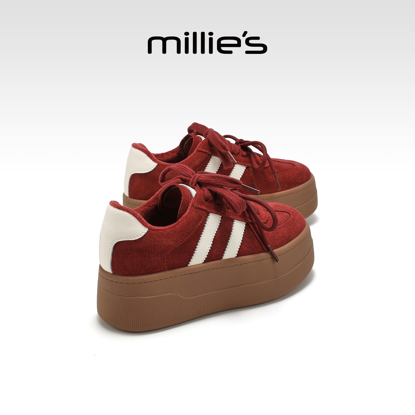 MILLIE'S/妙丽真皮德训鞋女