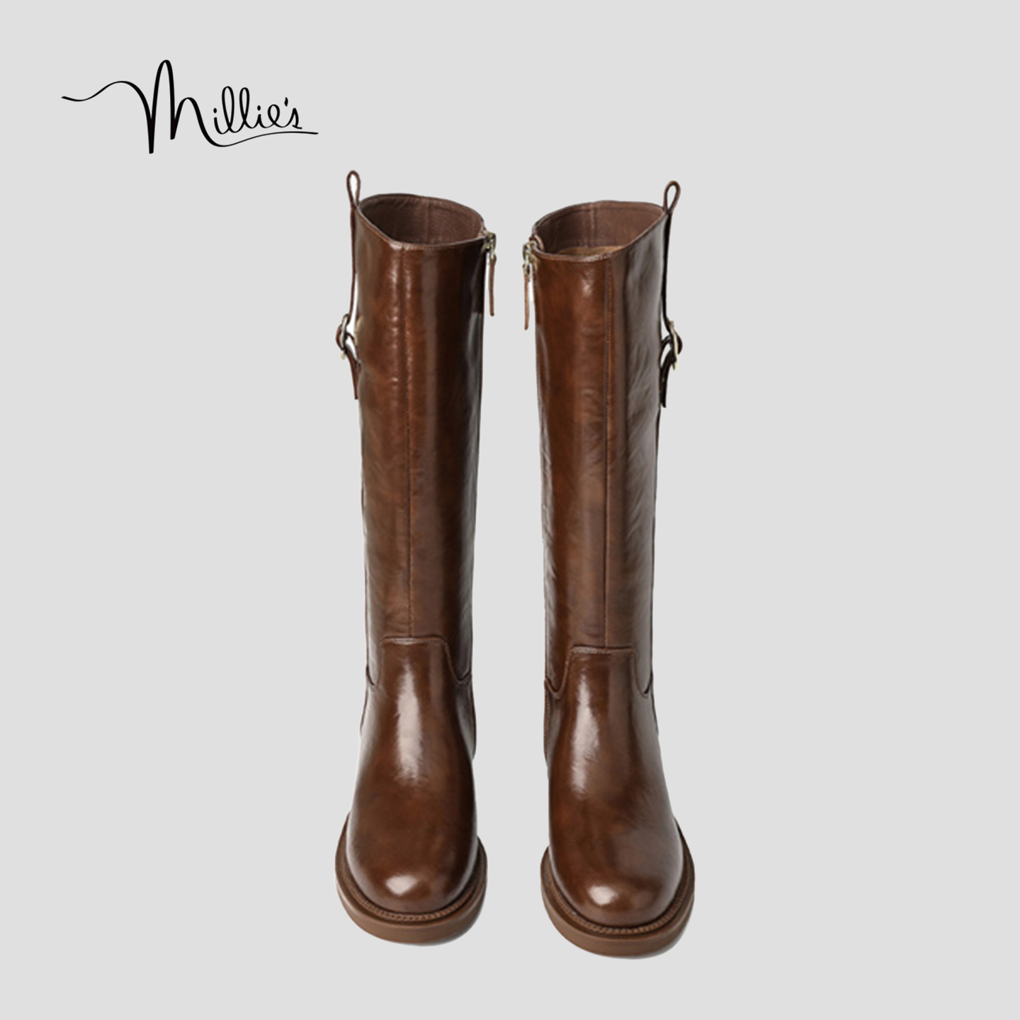 MILLIE'S/妙丽厚底长筒时装靴