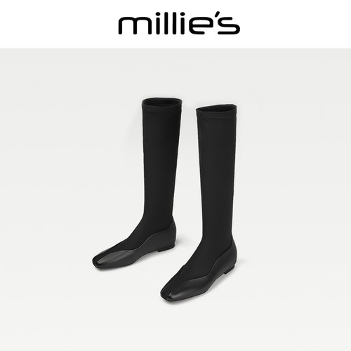 MILLIE'S/妙丽过膝长筒靴马丁靴