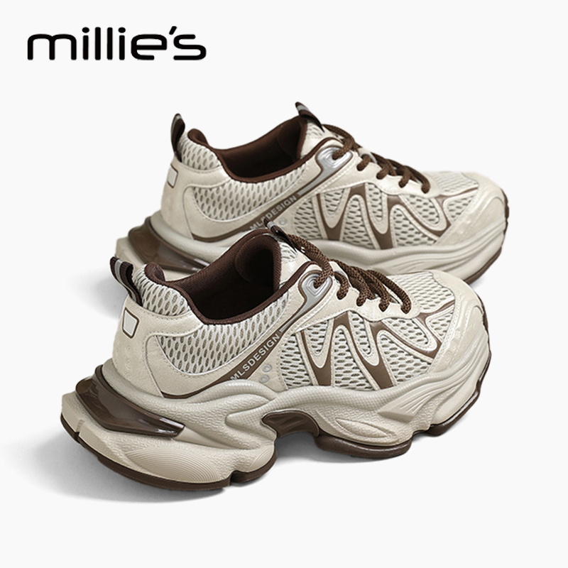 MILLIE'S/妙丽厚底增高老爹鞋