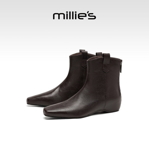 妙丽真皮加绒长筒靴巨好看