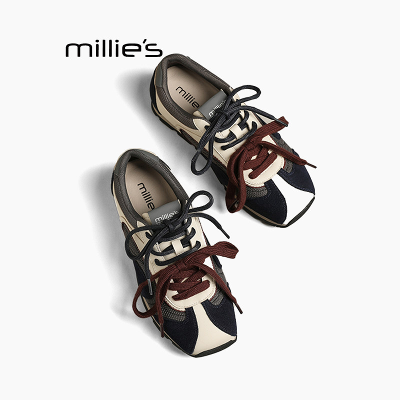 MILLIE'S妙丽真皮德训鞋女巨好看