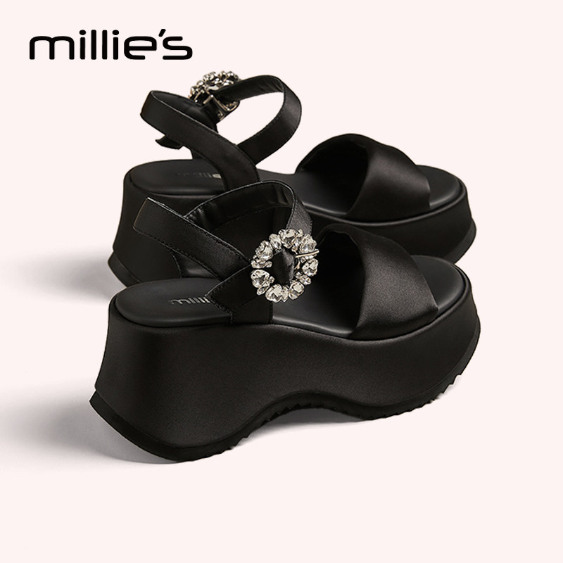 MILLIE'S/妙丽坡跟休闲凉鞋