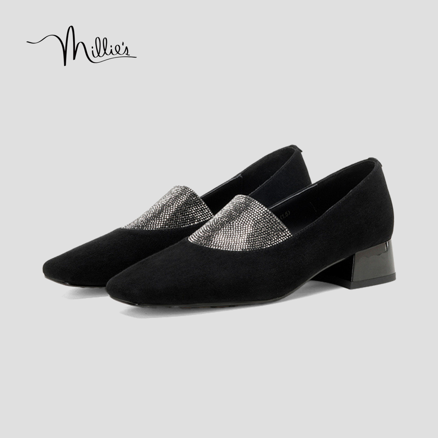 MILLIE'S/妙丽方头绒面豆豆鞋