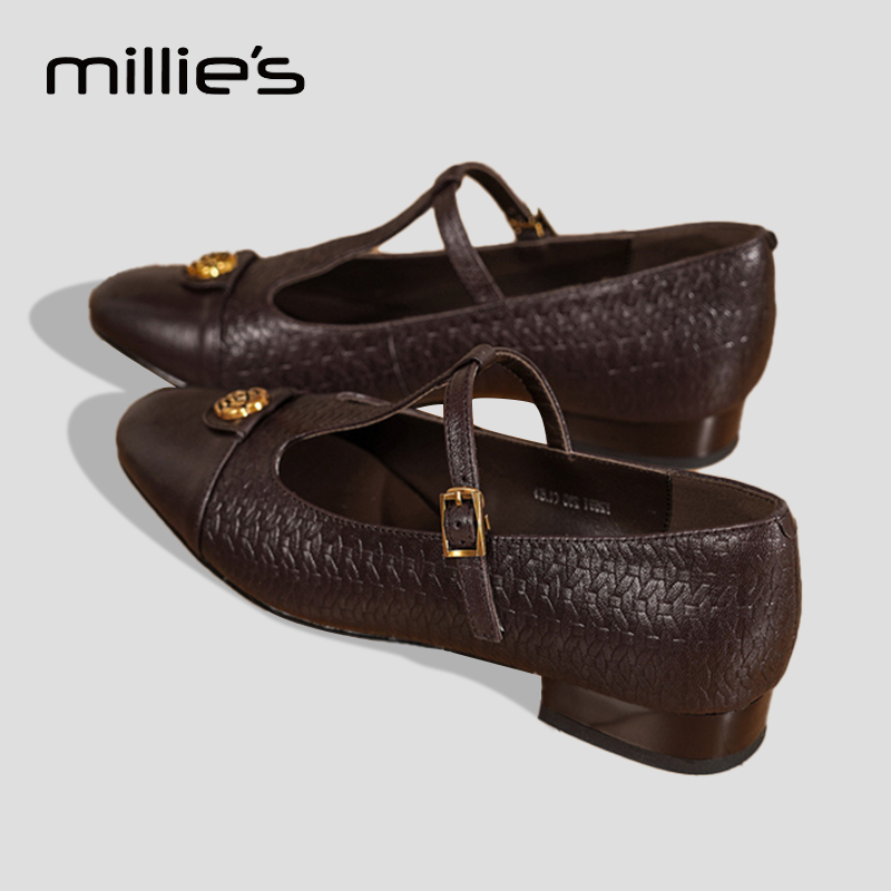 MILLIE'S/妙丽山茶花玛丽珍鞋女