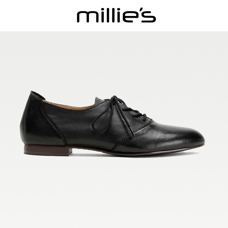 MILLIE'S新款英伦风系带小皮鞋
