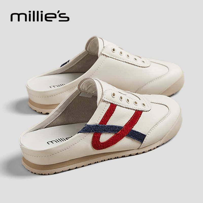 MILLIE'S/妙丽厚底增高小白鞋