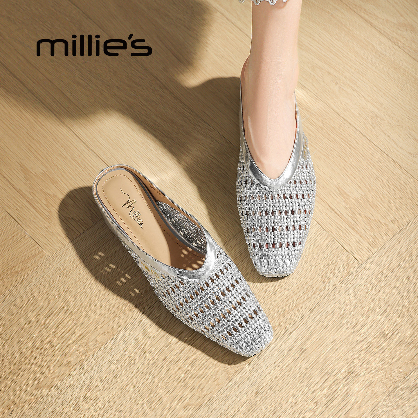 妙丽官方旗舰店女鞋法式凉鞋女镂空包头半拖鞋2025年夏新款穆勒鞋,女鞋,时装凉鞋,淘宝优惠券,粉丝福利购,淘宝优惠卷