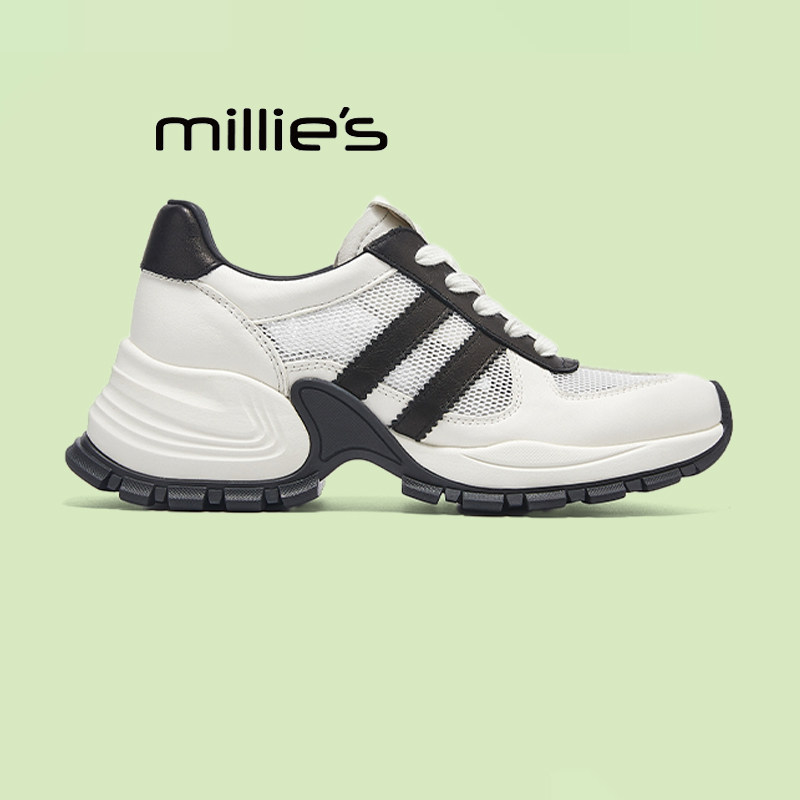 MILLIE'S/妙丽厚底增高老爹鞋