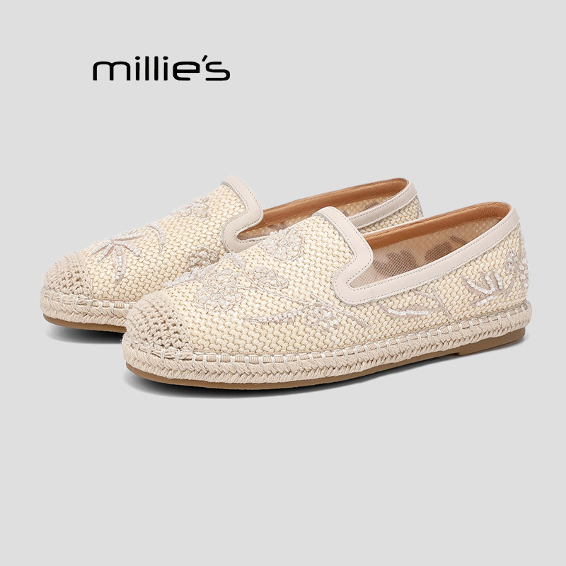 MILLIE'S/妙丽2026春季新款复古风女鞋一脚蹬平底舒适休闲鞋Q,女鞋,勃肯鞋/软木鞋,淘宝优惠券,粉丝福利购,淘宝优惠卷