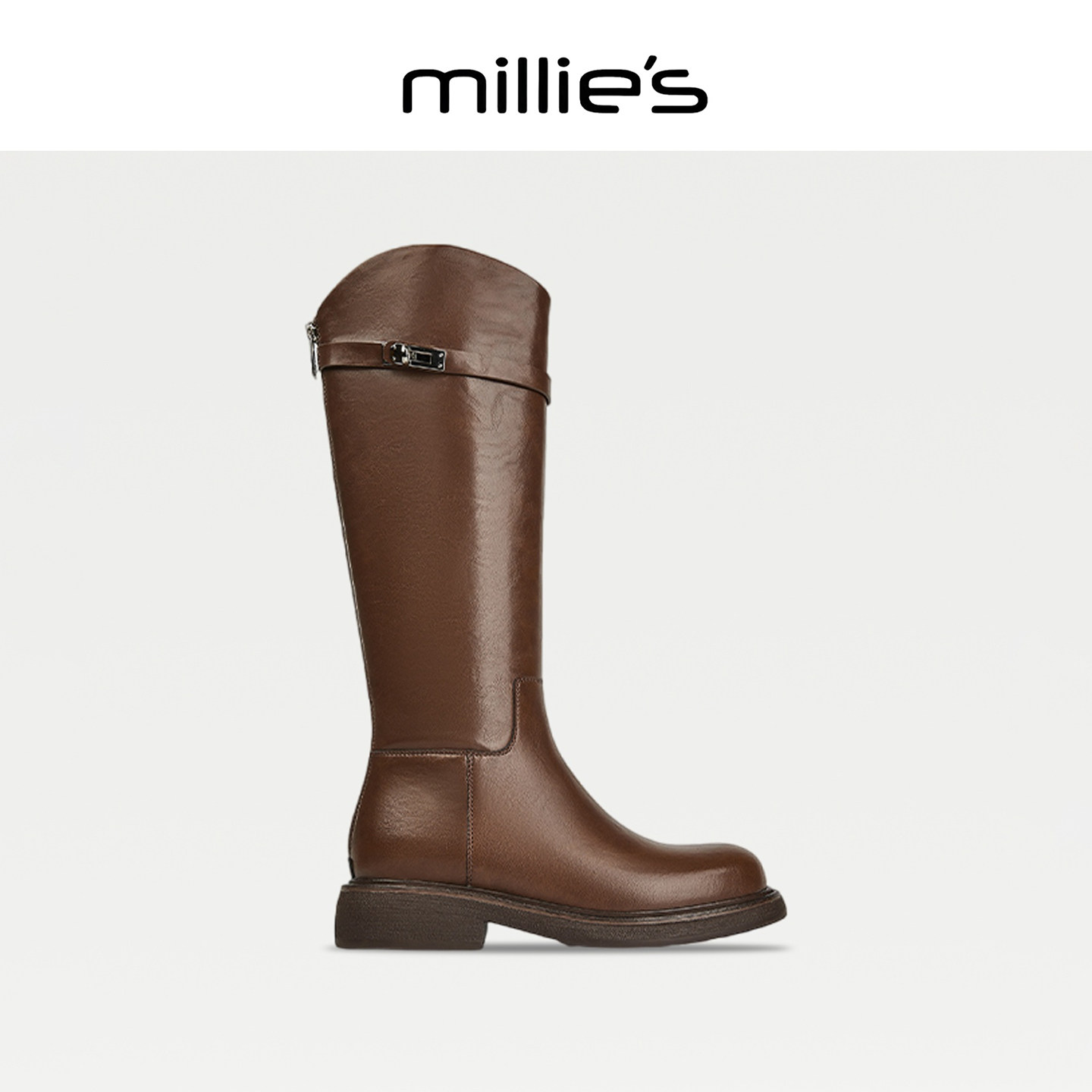 MILLIE'S复古骑士靴秋冬高筒靴