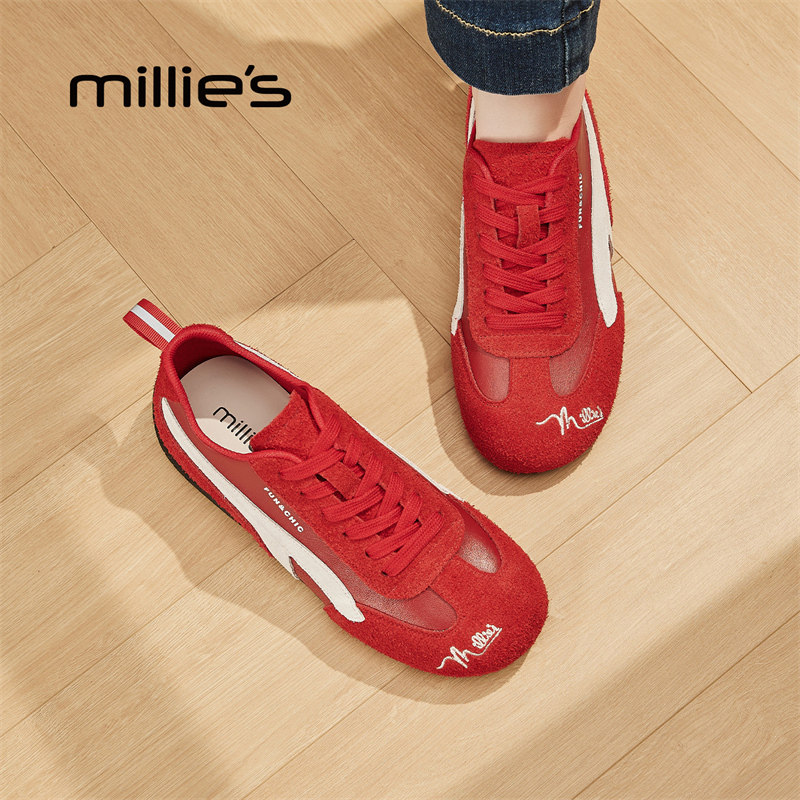 MILLIE'S/妙丽复古德训鞋女百搭情侣学生休闲阿甘鞋2026新款Z