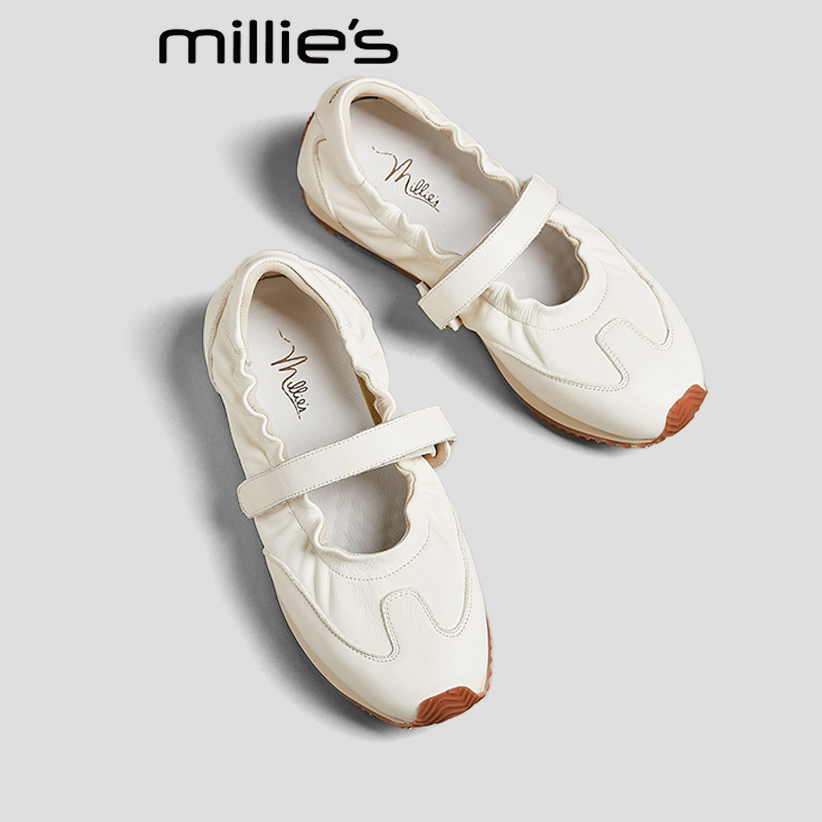 MILLIE'S/妙丽真皮芭蕾舞鞋