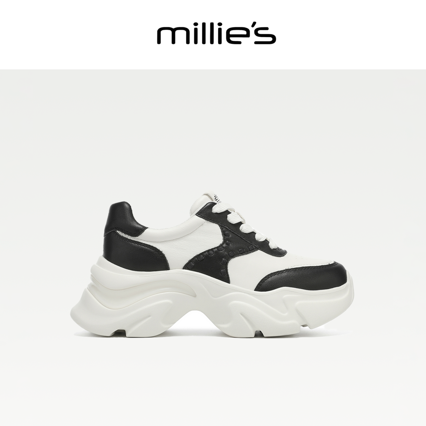 MILLIE'S/妙丽厚底增高老爹鞋女