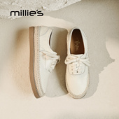 妙丽简约风系带厚底休闲鞋 女2026新款 MILLIE 百搭舒适单鞋