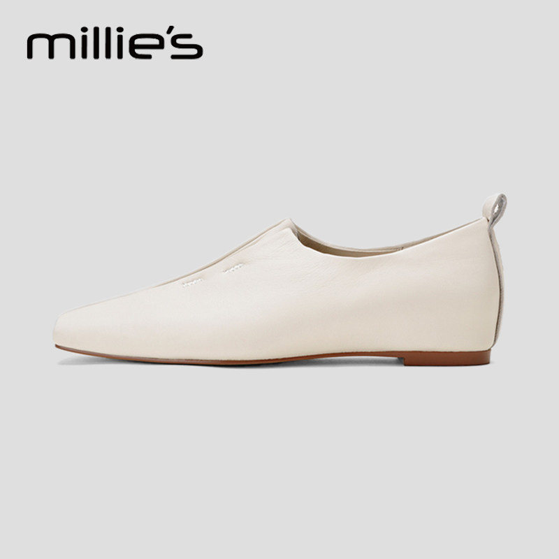 MILLIE'S/妙丽真皮一脚蹬小皮鞋