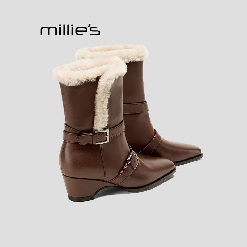 MILLIE'S妙丽真皮切尔西靴巨好看