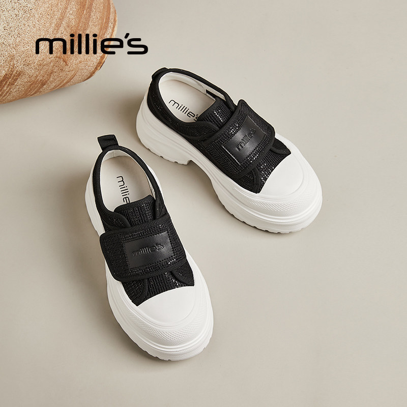 MILLIE'S/妙丽洞洞鞋小白鞋