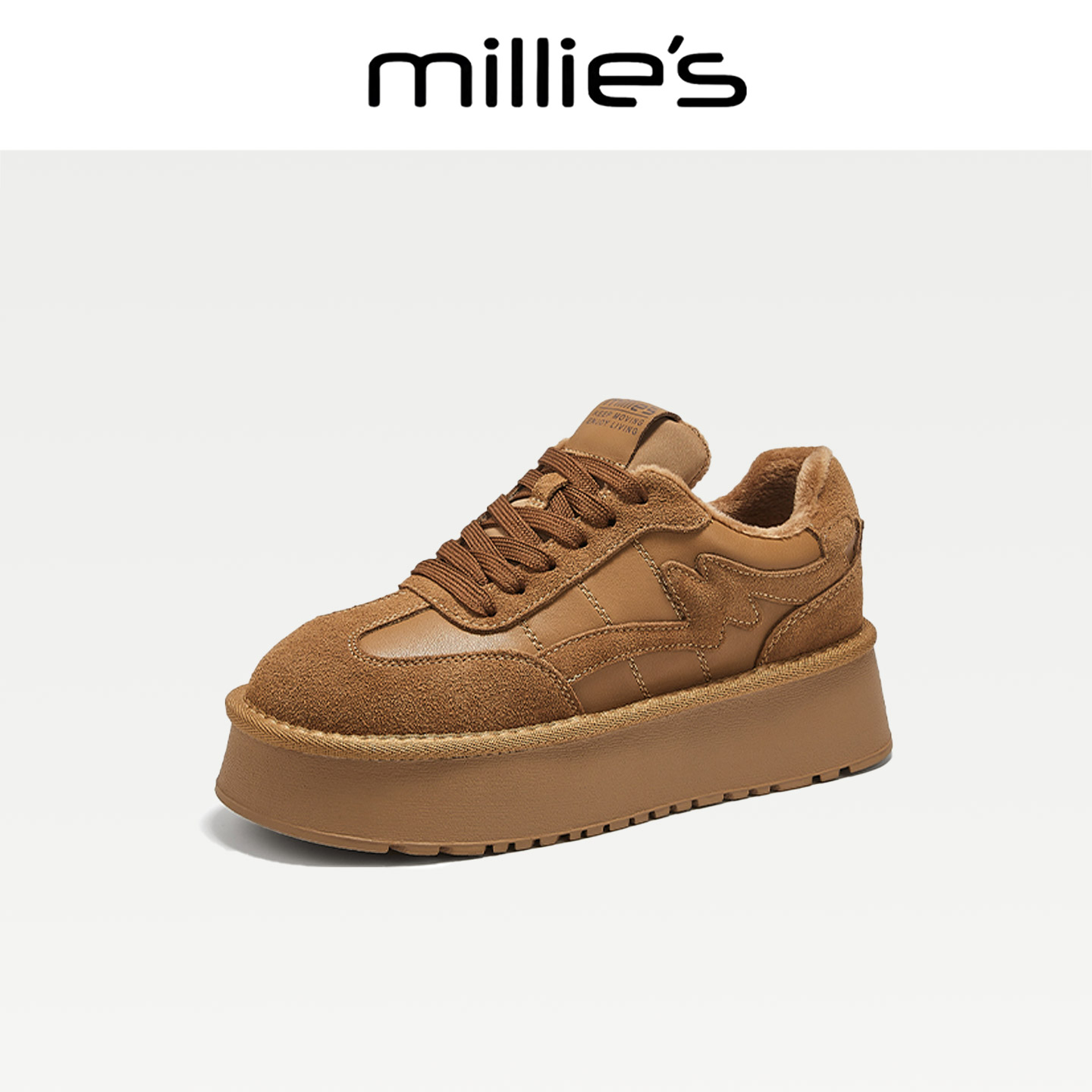 MILLIE'S/妙丽休闲厚底德训鞋