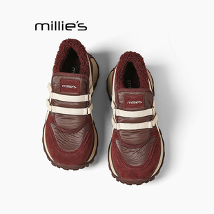 深口休闲运动鞋 妙丽德训鞋 时尚 女厚底加绒保暖阿甘鞋 MILLIE