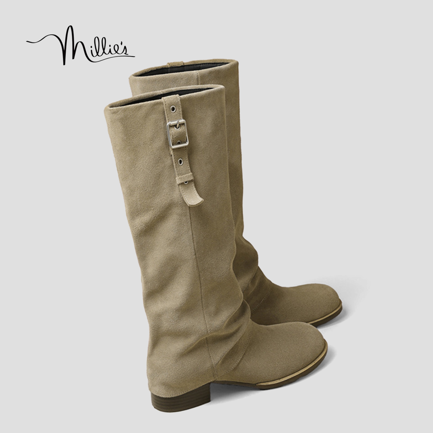 MILLIE'S/妙丽真皮长筒时装靴