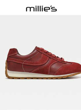 MILLIE'S/妙丽2026红色阿甘鞋女秋季新款百搭老爹鞋休闲运动鞋CZ