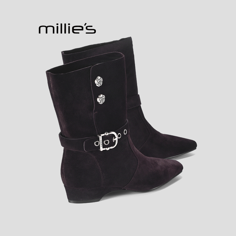 MILLIE'S妙丽真皮切尔西靴巨好看