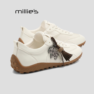 MILLIE'S/妙丽女鞋德训鞋女款春款鞋子女爆款百搭配裙子小白鞋Q