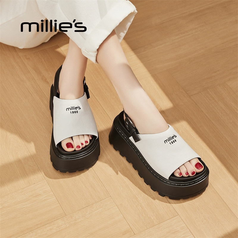 MILLIE'S/妙丽厚底增高拖鞋