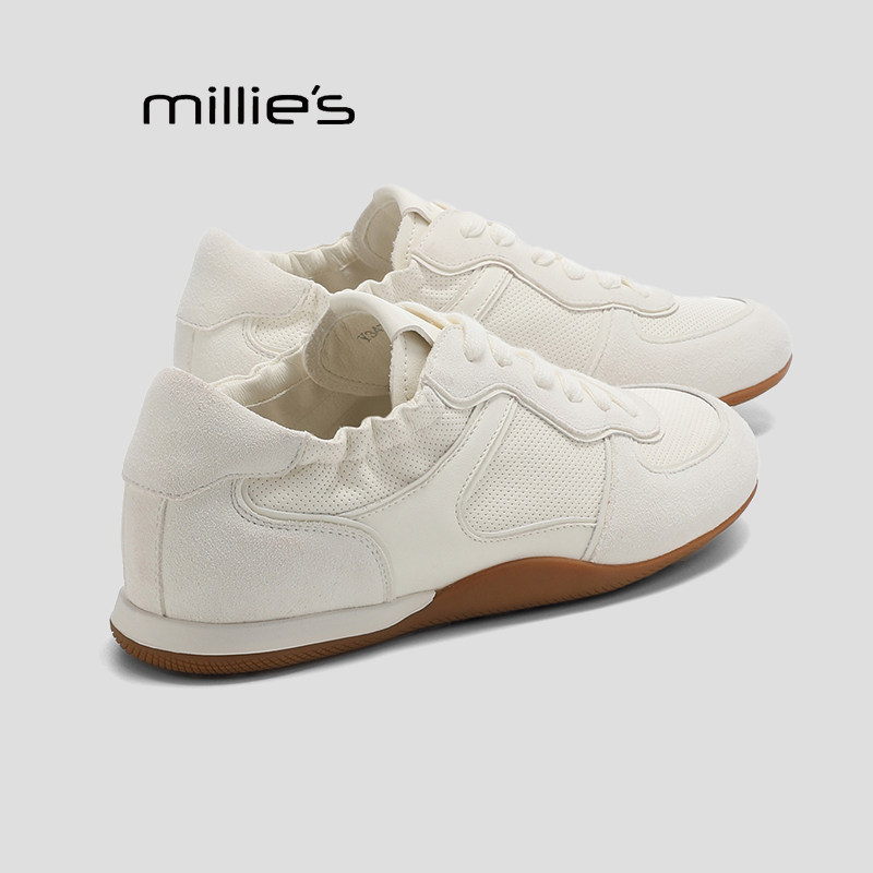 MILLIE'S/妙丽女时尚休闲鞋鞋春季新款轻便平底圆头百搭小白鞋子Q,女鞋,德训鞋,淘宝优惠券,粉丝福利购,淘宝优惠卷