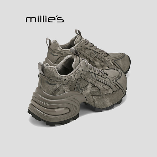 MILLIE'S/妙丽厚底轻便老爹鞋