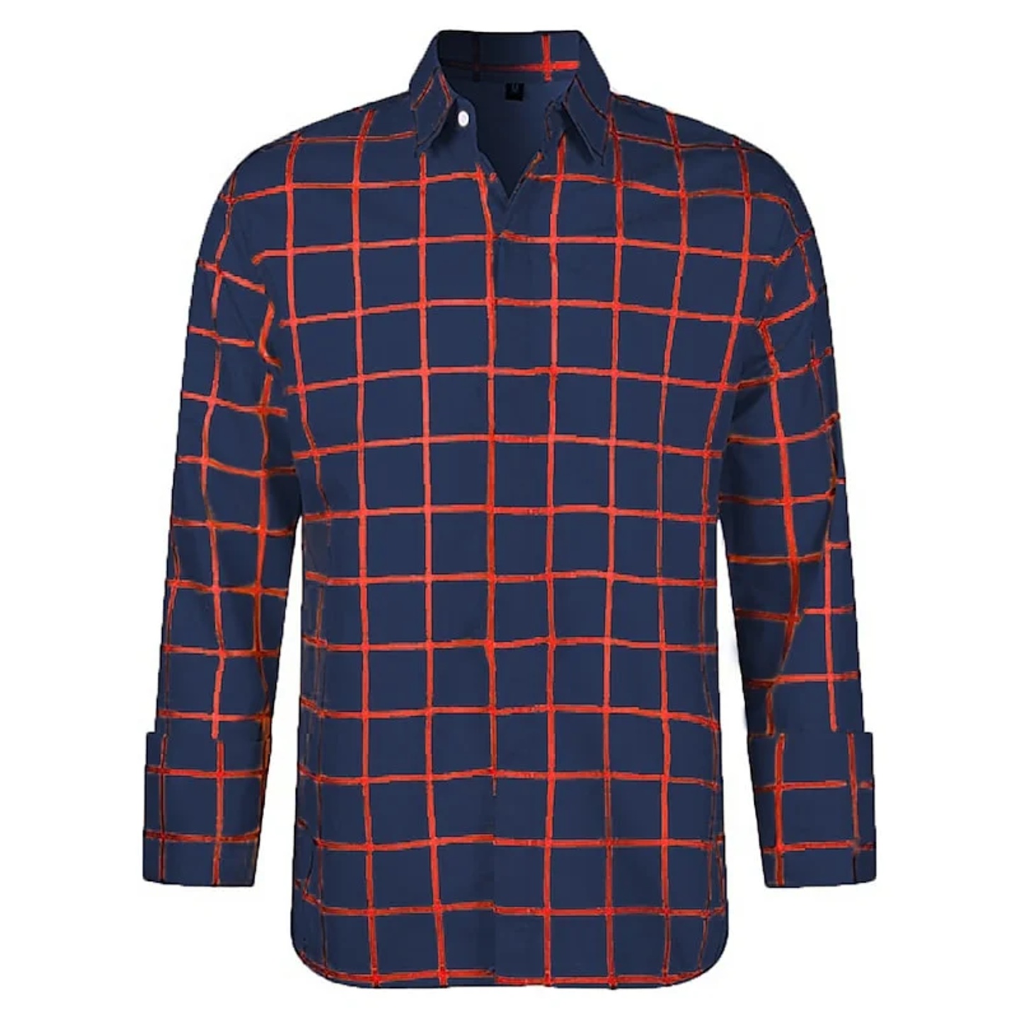 Men's Long Sleeve Shirt Casual Plaid Color Summer 3D Printe