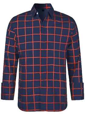 Men's Long Sleeve Shirt Casual Plaid Color Summer 3D Printe