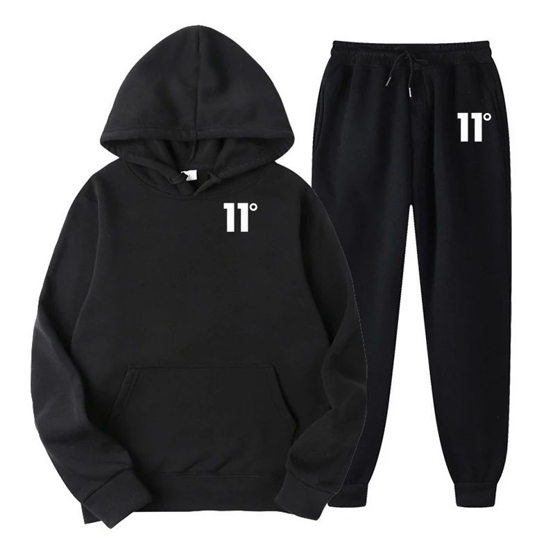 Autumn Men Digital Printing Tracksuit 2 Pieces Sets Hooded S