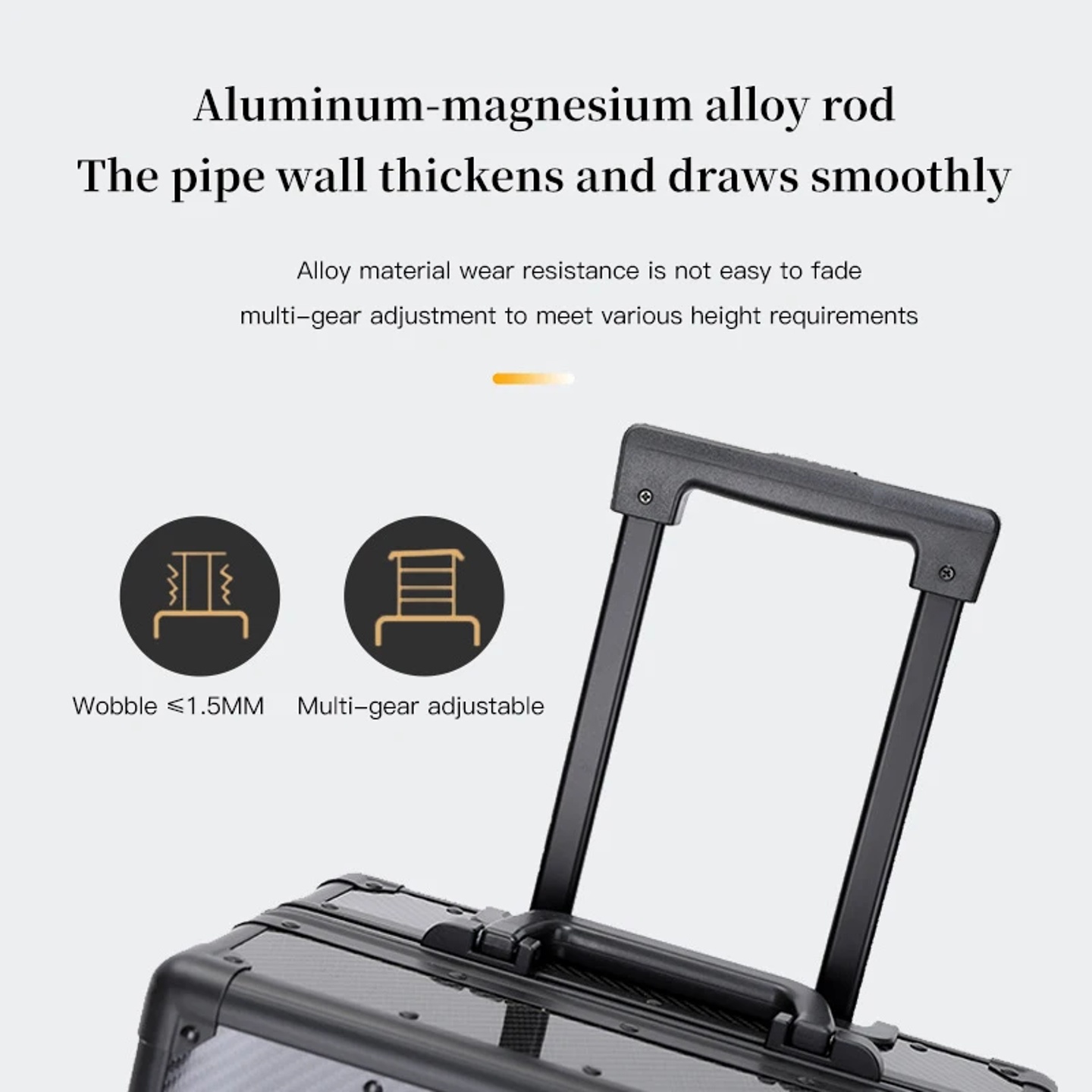 SUSHIMU carbon fibre Suitcase Wide Handle Travel Suitcase M