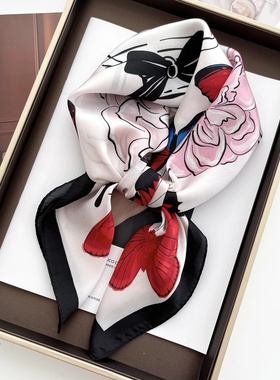 2024 Spring/Summer Retro Horse Print Neckerchief 70*70cm Gr