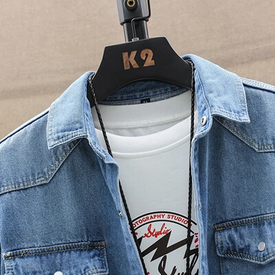 2025 Autumn New style high quality Denim shirts Men's fashi