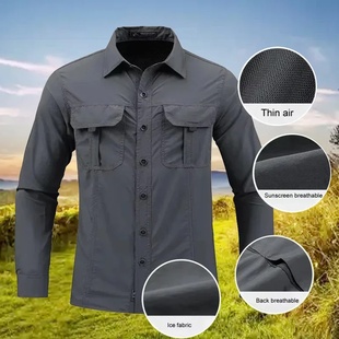 Quick Milita Men Lightweight Tactical Casual Shirt Drying