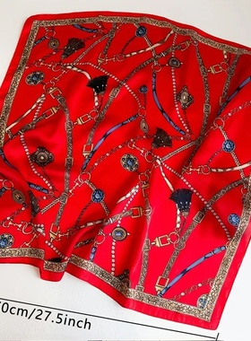 Fashion Leopard Print Silk Hairbands Scarf Women 2024 New E