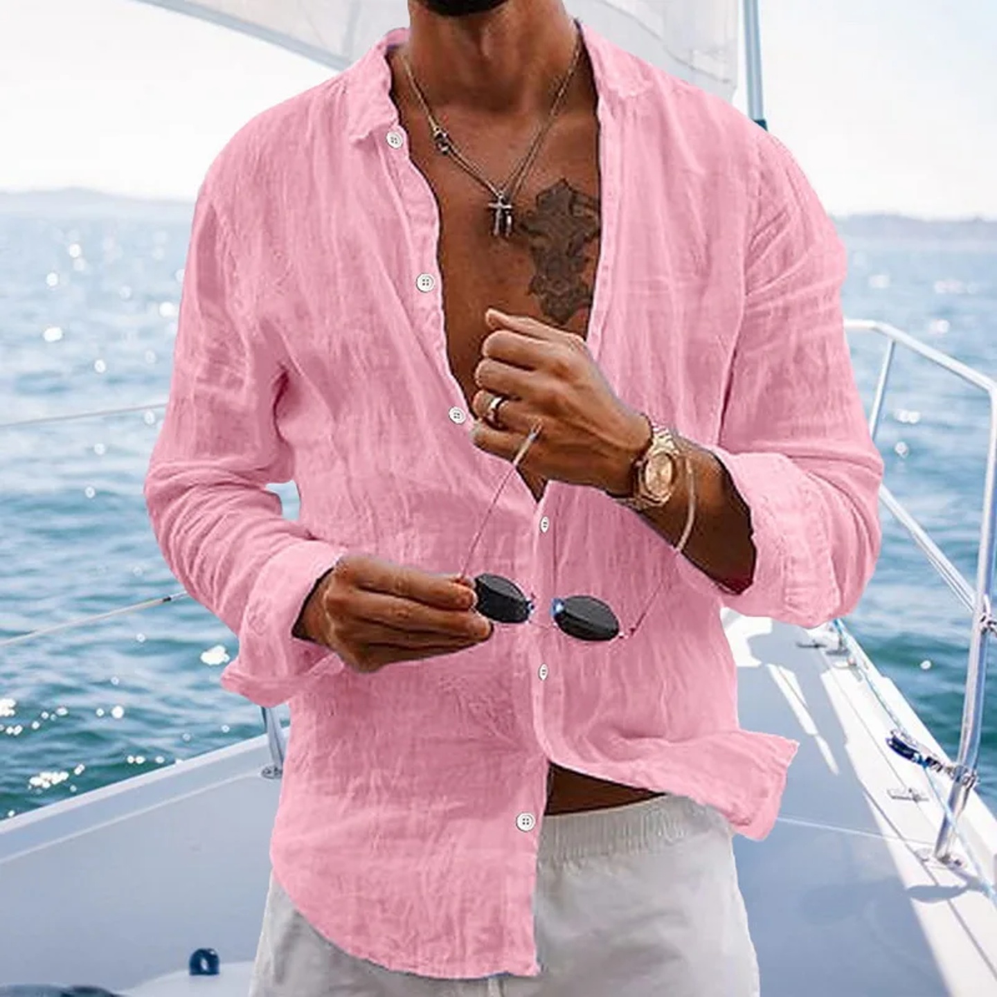 New Men's Spring Summer Shirt Cotton Comfortable Casual Lap