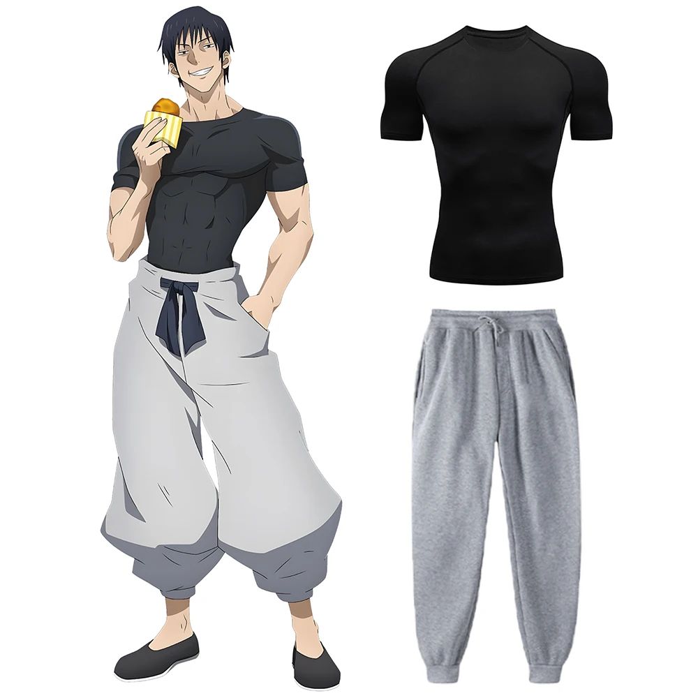 Anime Jujutsu Kaisen Toji Compression Shirt Set Casual Perfo