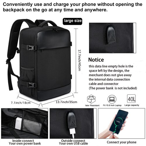 ryanair 40x20x25 and easyjet 45x36x20 Cabin Bag Travel Back