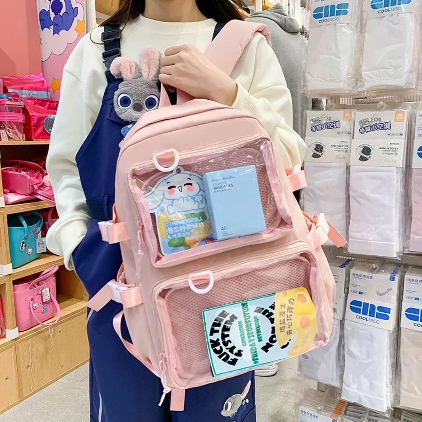 Japanese Kawaii Itabag Women New 2024 Transparent Backpack