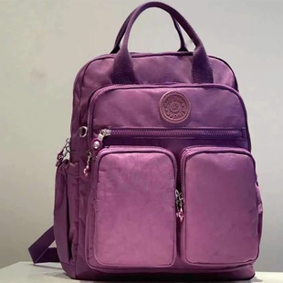Fashion Woman Backpack Waterproof Nylon Soft Handle Solid M