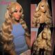 Lace Wigs Blond Hair Human Frontal 13x4 Wave Body Honey