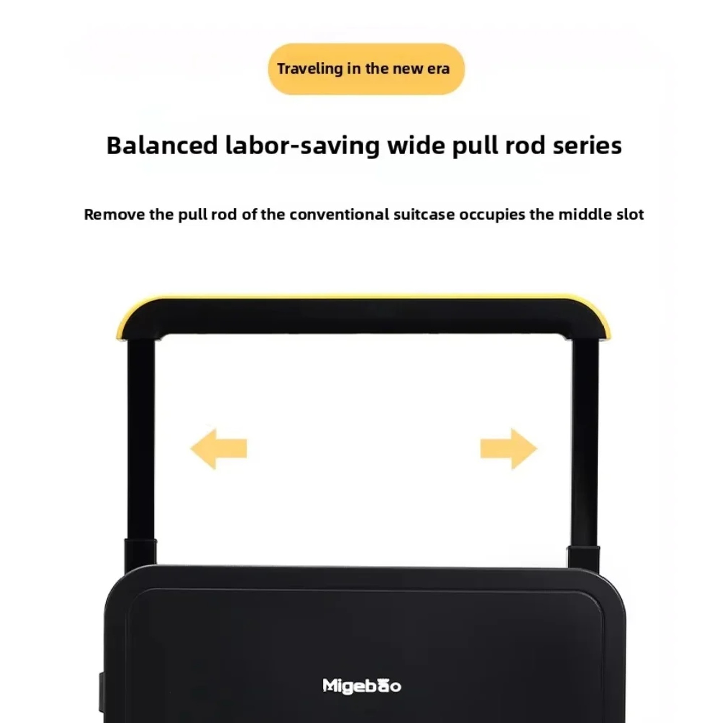 Wide Handlebar Rolling Luggage High-quality Durable PC Mate