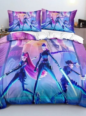 K-Pop Bedding Set Demon Hunters Themed Colorful Print Polye