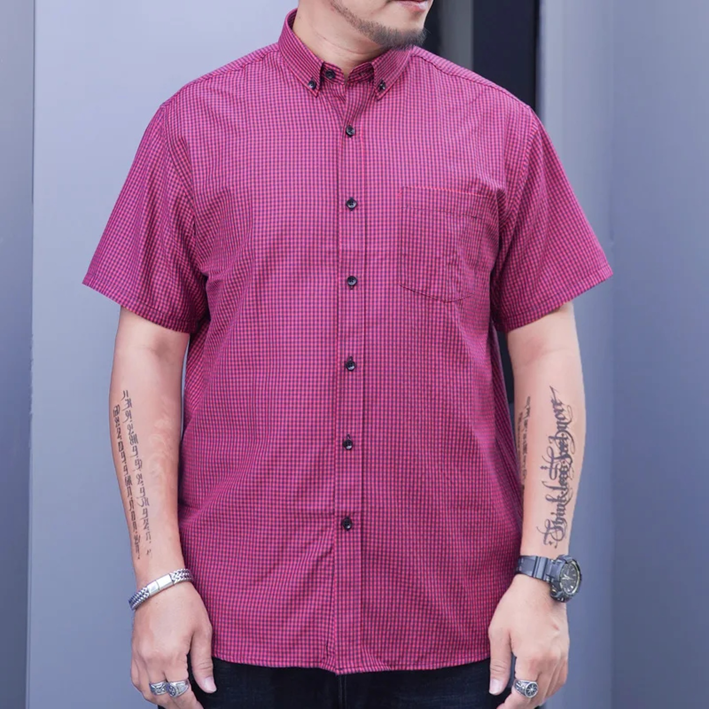 Men Shirt Plaid Short Sleeve Oversize 6XL 7XL 8XL 10XL Plus